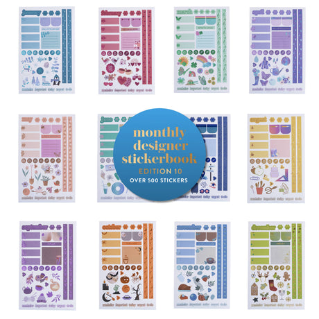 Erin Condren Monthly Sticker Book - Edition 10