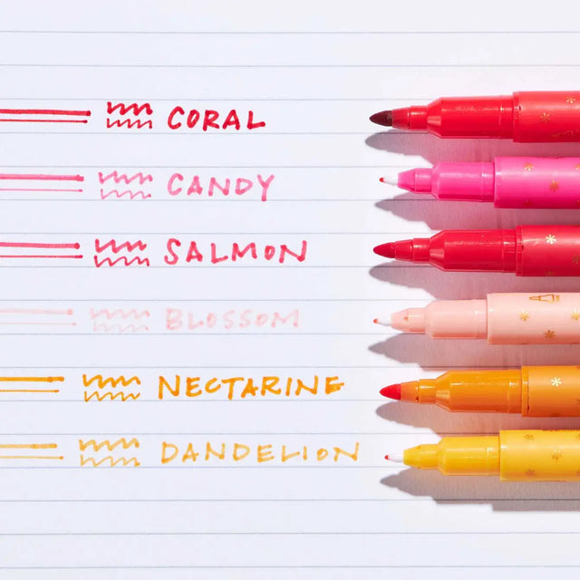 Erin Condren Sunset Dual-Tip Markers 6-pack