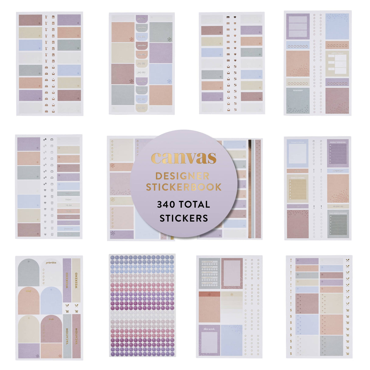 Erin Condren Canvas Asterisk Classic Sticker Book