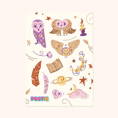 Wise Magic Owls Sticker Sheet