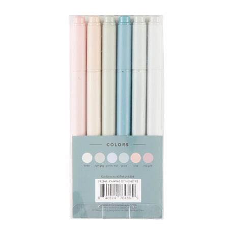 Erin Condren Canvas Asterisk Dual-Tip Highlighters 6-pack