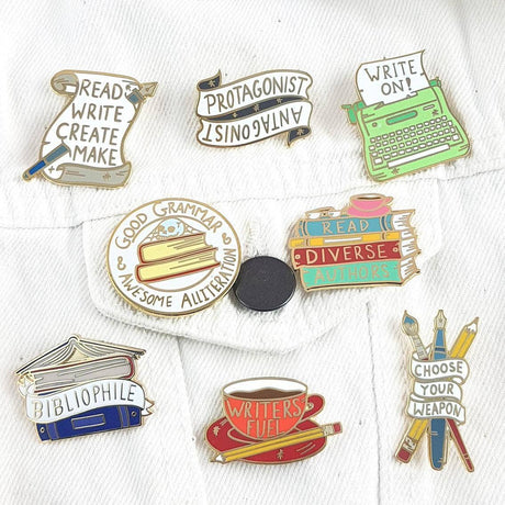 Bibliophile Enamel Pin Badge