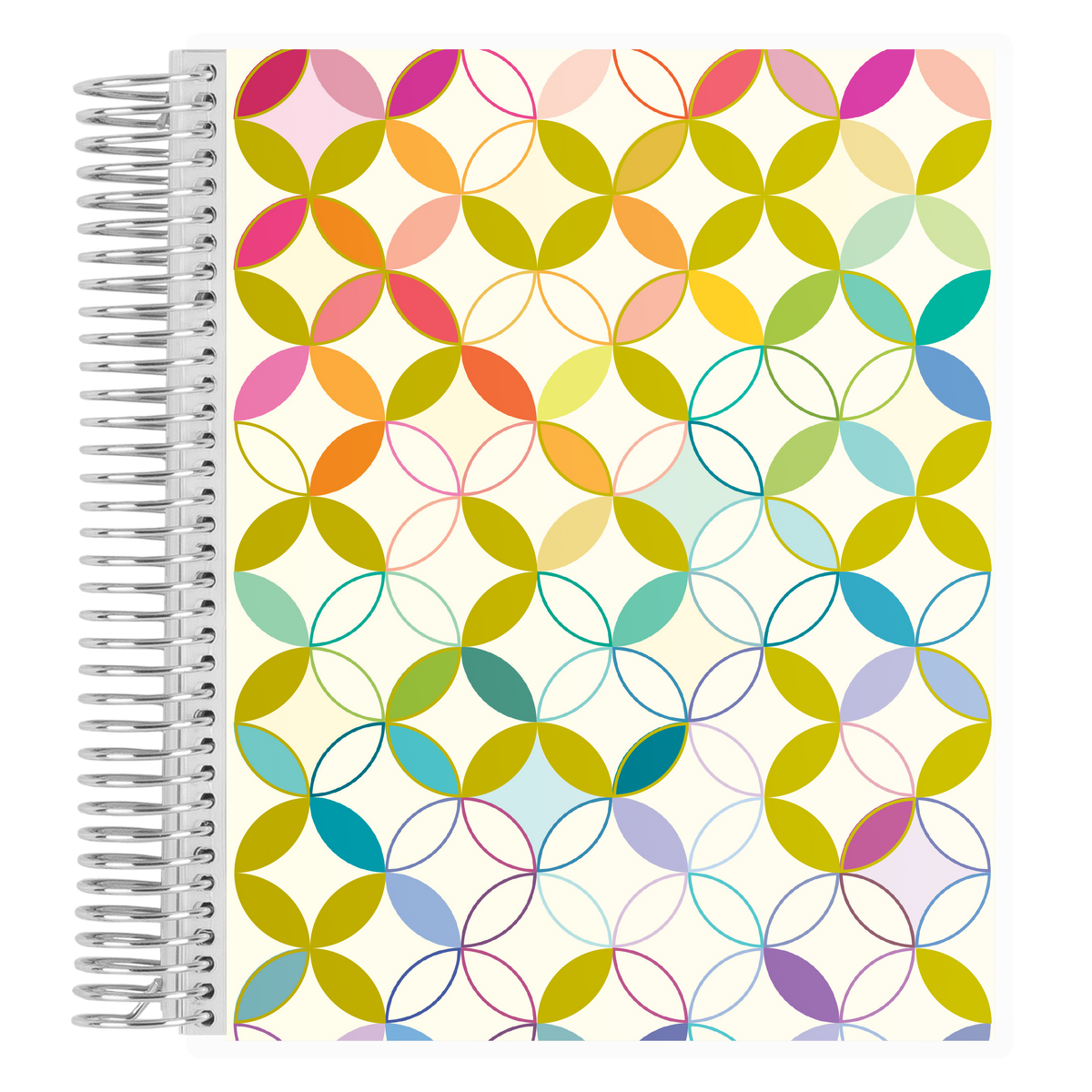 Erin Condren Metallic Mid Cent Coiled Notebook: Closed metallic cover notebook with platinum coil
