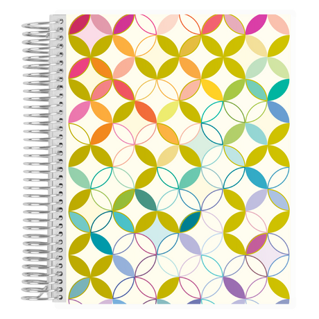 Erin Condren Metallic Mid Cent Coiled Notebook: Closed metallic cover notebook with platinum coil