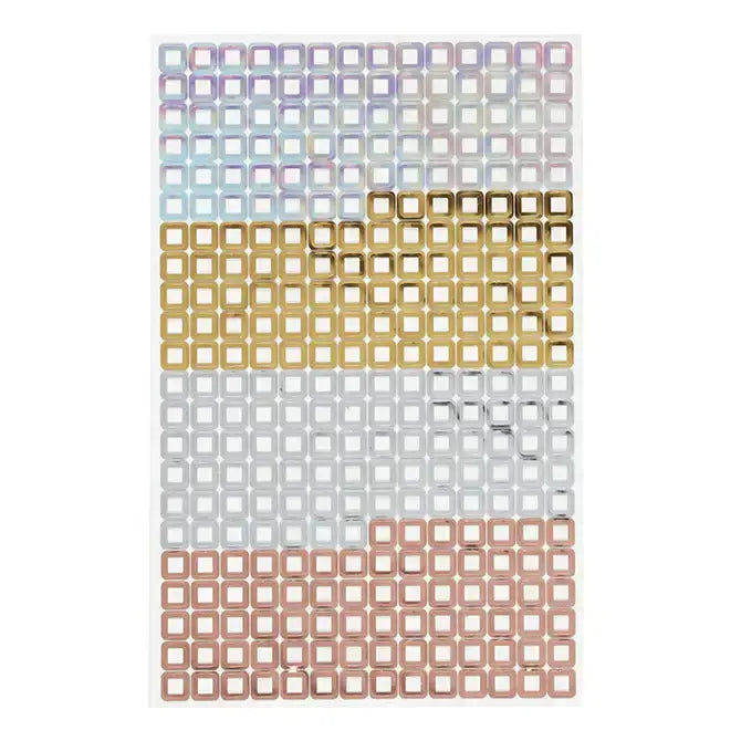 Erin Condren Multicoloured Transparent Squares Sticker Pack