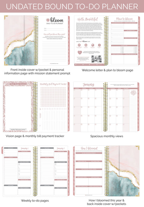Undated Daily Planner - Bloom Daily Planners