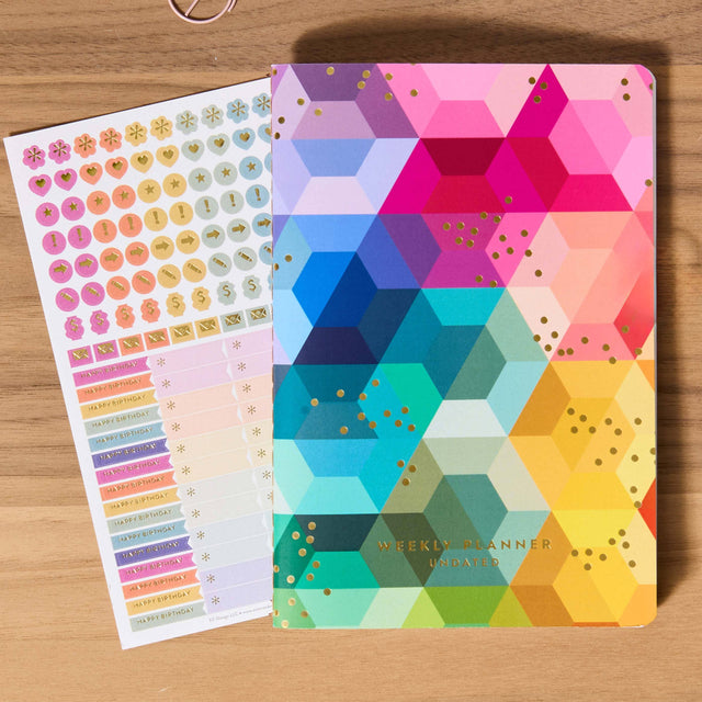 Erin Condren Undated Weekly Petite Planner - Hexagon