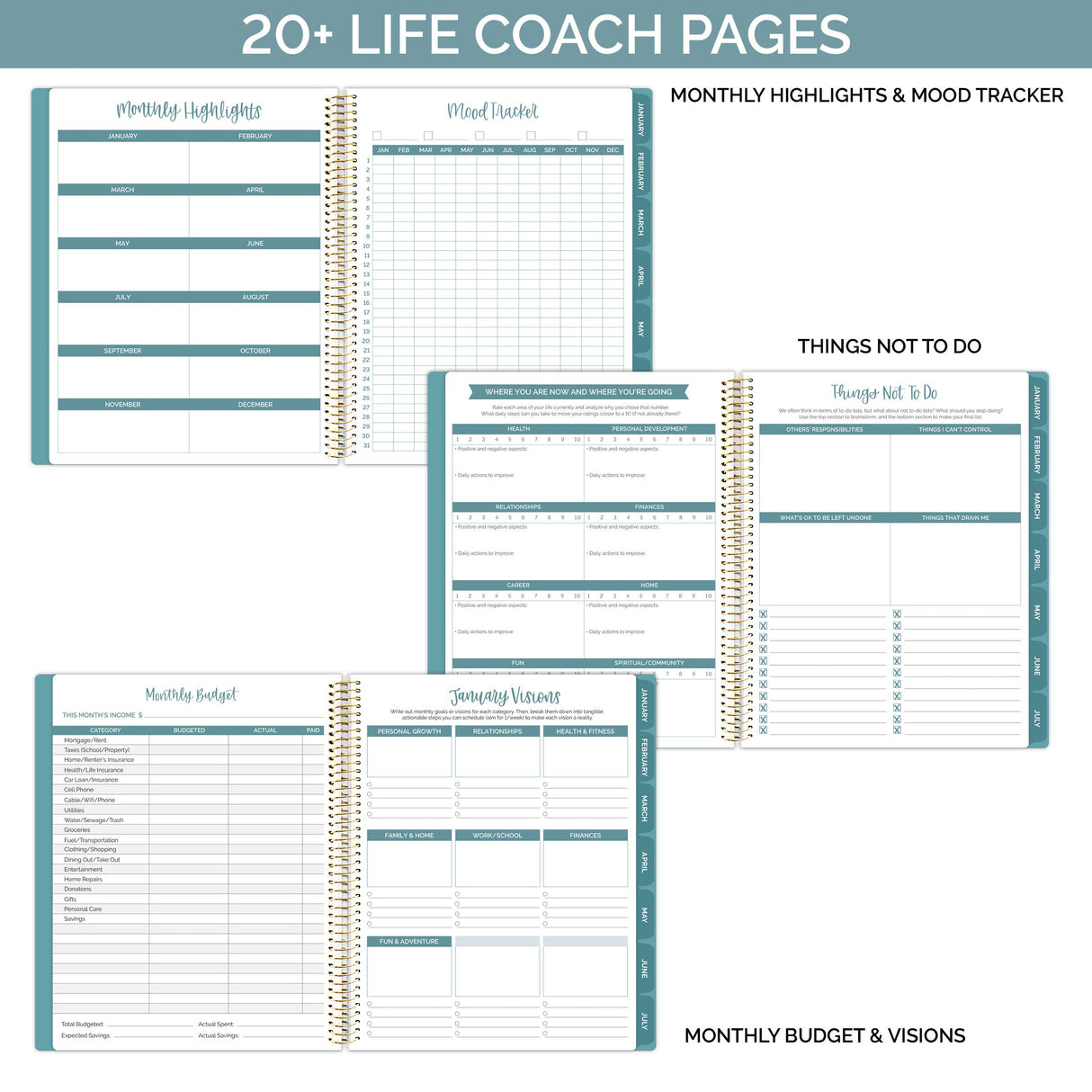 Ultimate BIG Undated Planner with Interchangeable Cover - Bloom Daily Planners