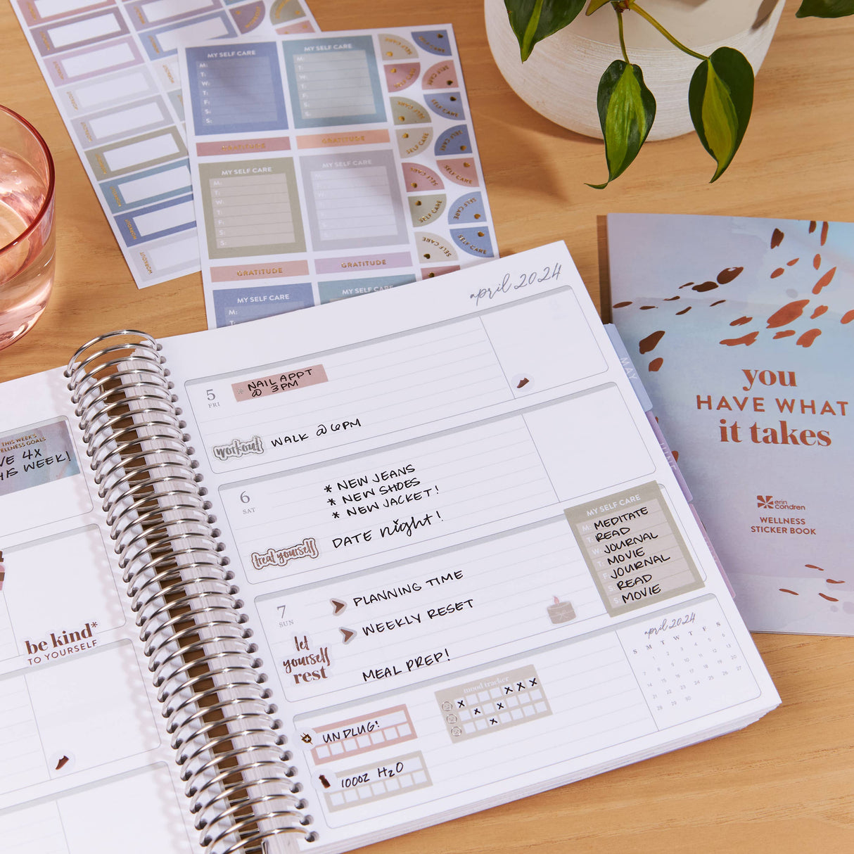 Erin Condren Wellness Functional Sticker Book