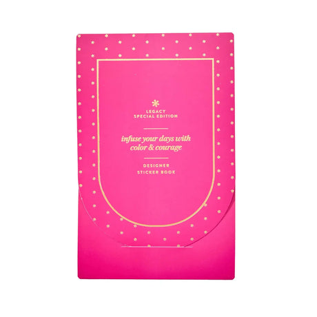 Erin Condren Legacy Special Edition Sticker Book: Pink and gold cover of Legacy Special Edition Sticker Book