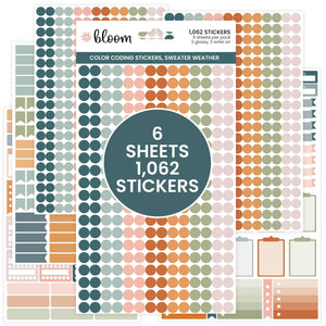 Colour Coding Stickers - Bloom Daily Planners