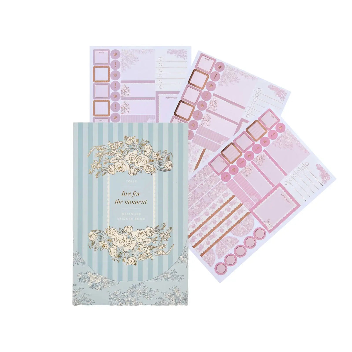 Erin Condren Toile Classic Sticker Book: Toile sticker book with pastel planning sticker sheets
