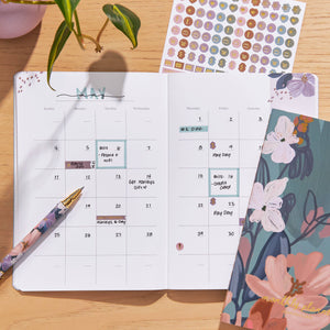 Erin Condren Bold Blooms Petite Undated Planner - Monthly