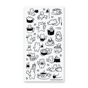 STICKII Caffeine Cats 2 Sticker Sheet