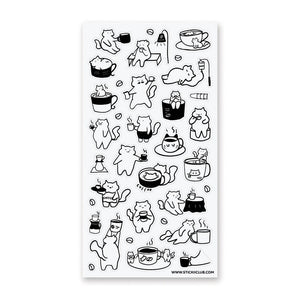 STICKII Caffeine Cats 2 Sticker Sheet