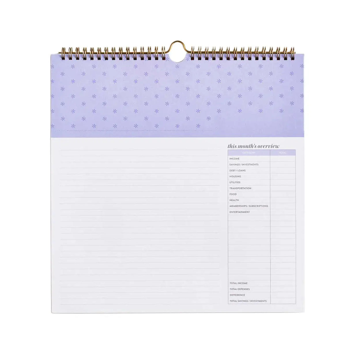 Erin Condren Budget File Folder 2025 Calendar 2025