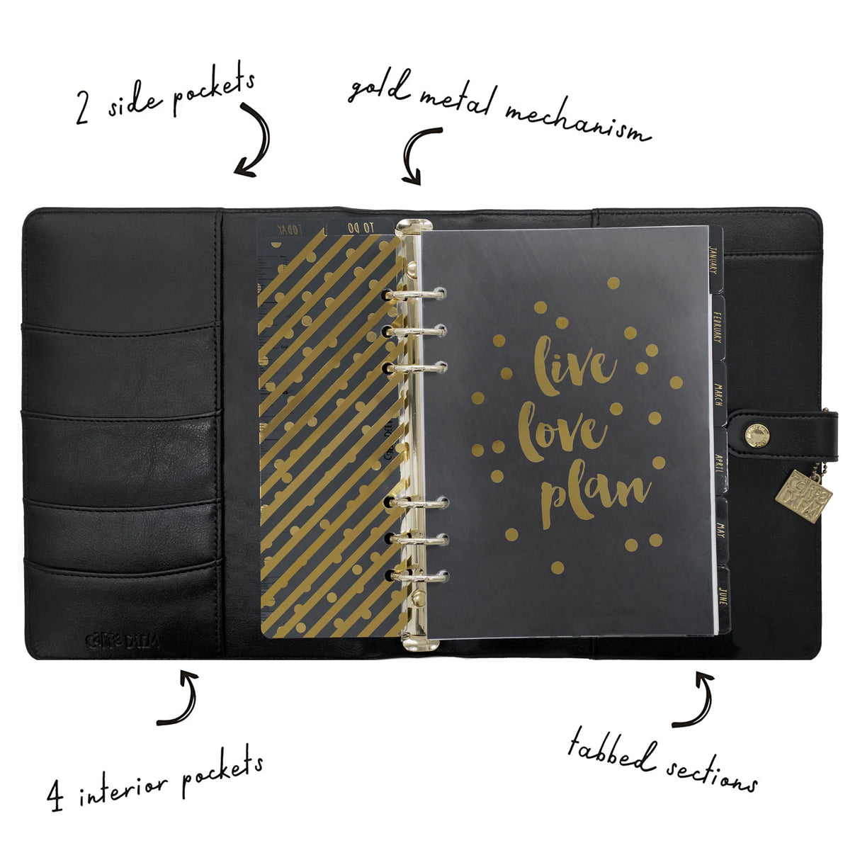 Carpe Diem Black A5 Planner