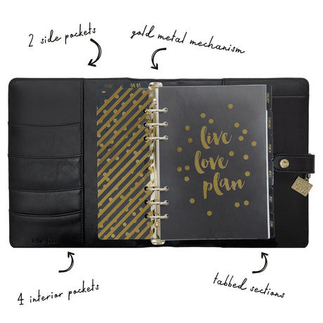 Carpe Diem Black A5 Planner