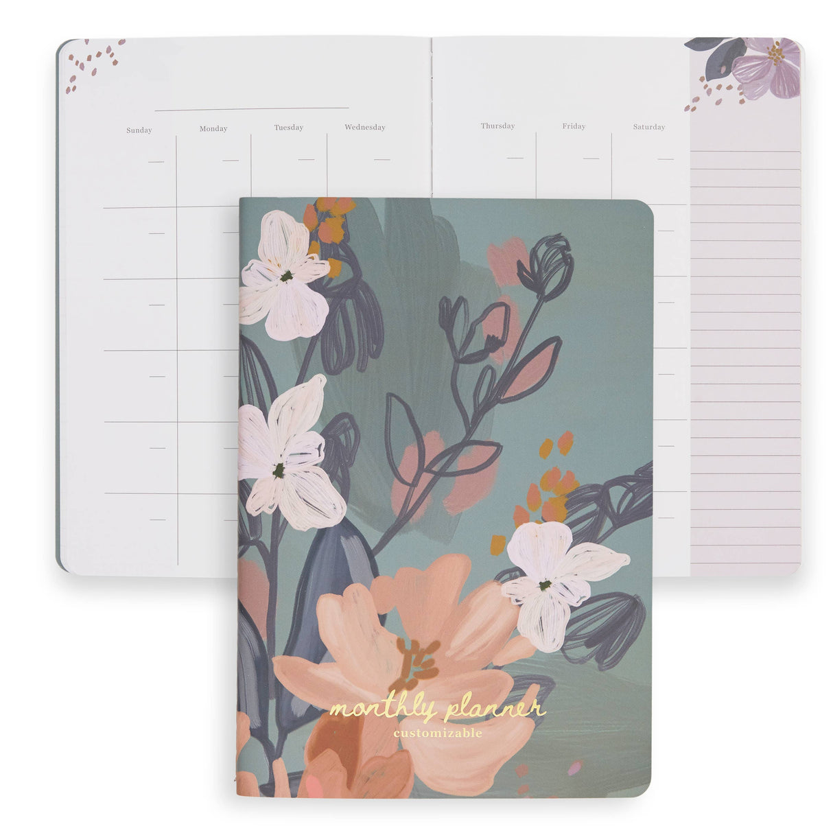 Erin Condren Bold Blooms Petite Undated Planner - Monthly