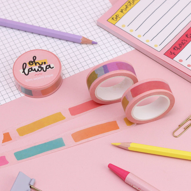 Washi Tape - Colourful Dashes