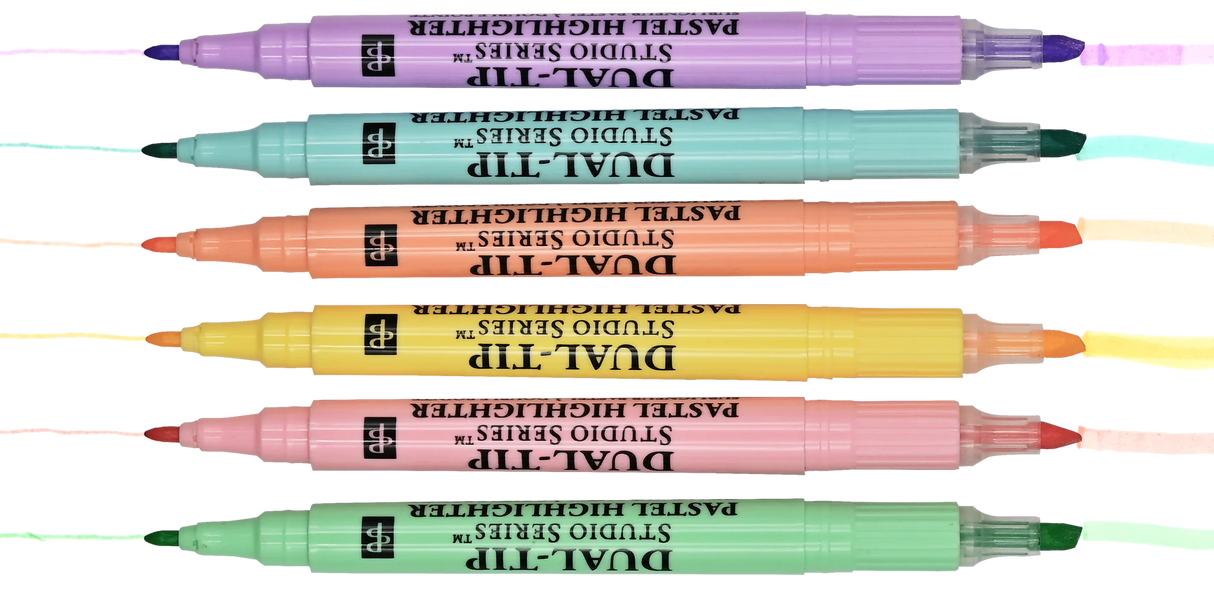 Dual-Tip Pastel Highlighters - Set of 6 - Studio Series