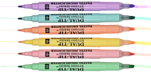 Dual-Tip Pastel Highlighters - Set of 6 - Studio Series