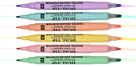 Dual-Tip Pastel Highlighters - Set of 6 - Studio Series