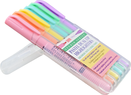Dual-Tip Pastel Highlighters - Set of 6 - Studio Series