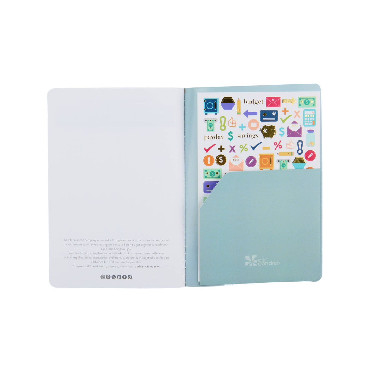 Erin Condren Budget Book Petite Planner - Minimal Hexagon