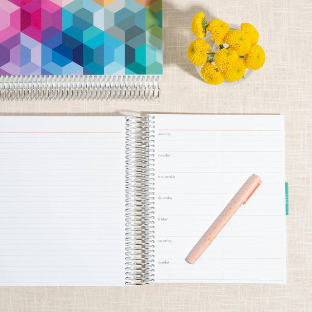 Erin Condren 7x9 Hexagon Daily Duo Planner - 12-month Dated 2026 Jan - Dec