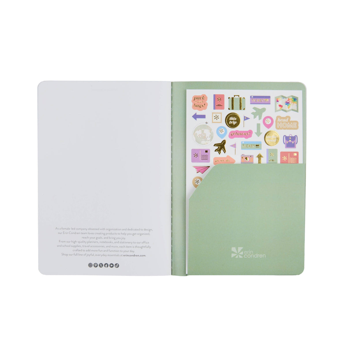 Erin Condren Travel Journal Petite Planner - Mantra