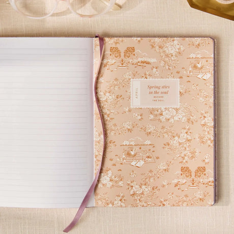 Erin Condren LifePlanner: Lined notes beside a floral monthly divider