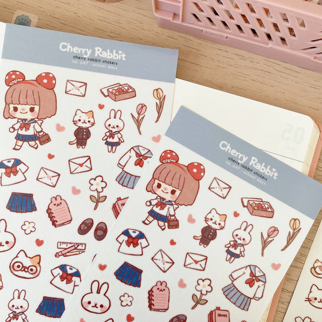 School Days Washi Stickers by Cherry Rabbit