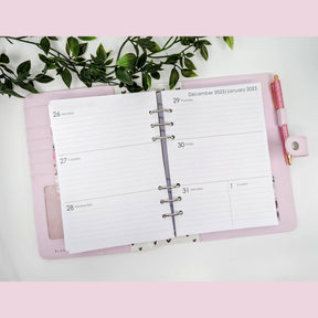 A5 Weekly Horizontal Undated Inserts - 6 Months