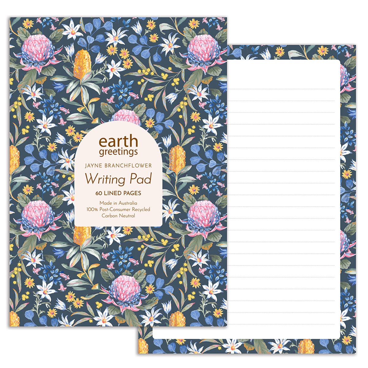 Earth Greetings A5 Writing Pad - Bushwalk