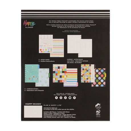 Happy Planner Happy Optimistic Outlines Classic Extension Pack - Undated Vertical 6-Months