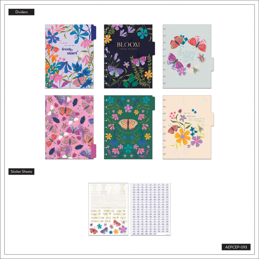 Happy Planner Midnight Botanical Classic Extension Pack - Undated Vertical