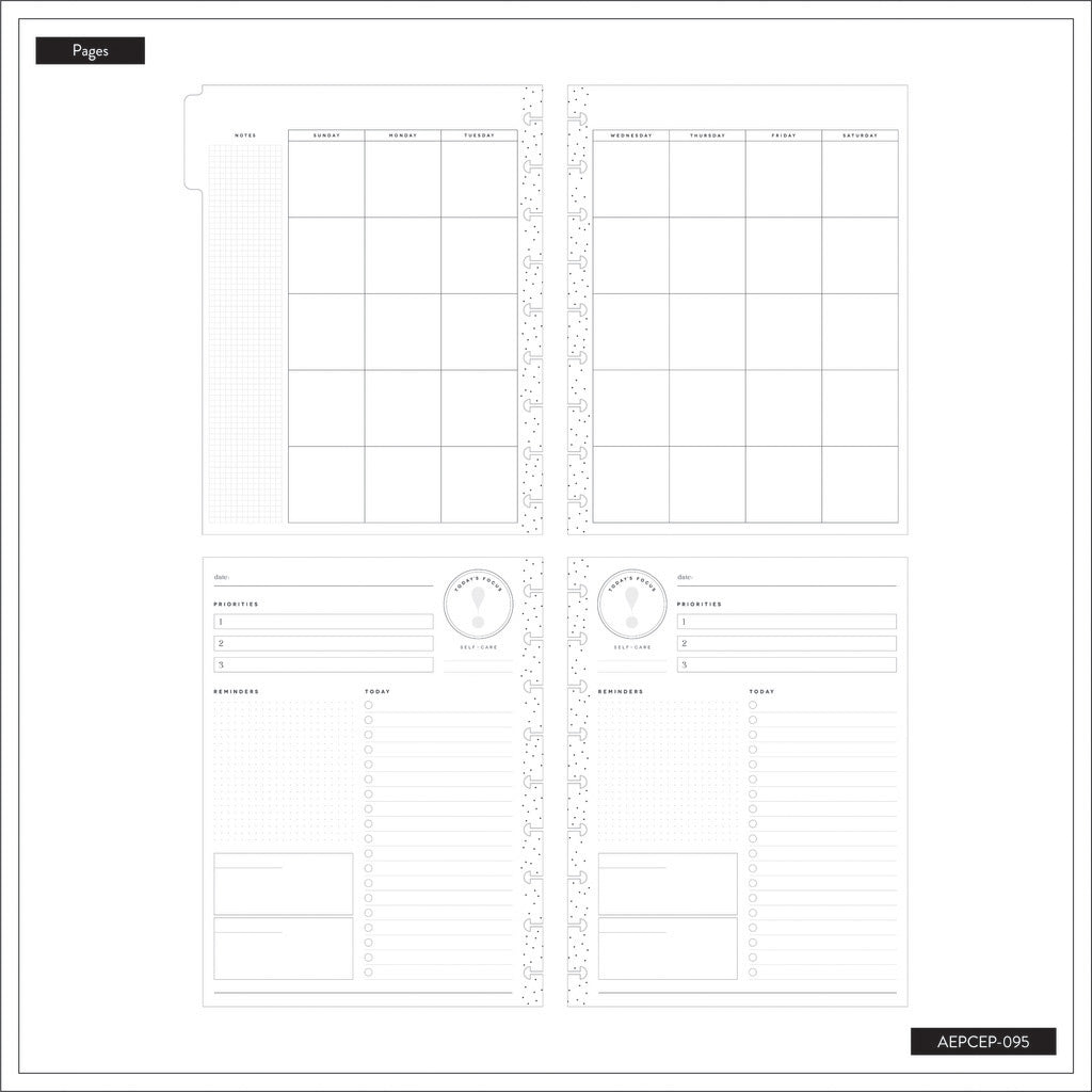 Happy Planner Boardwalk Ice Cream Classic Extension Pack - Undated Daily