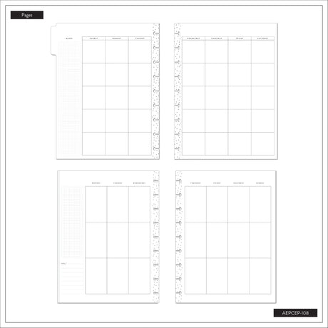 Happy Planner Modern Nature Classic Extension Pack - Undated Vertical 6-months