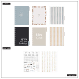 Happy Planner Haven & Heart Fitness six dividers and two sticker sheets