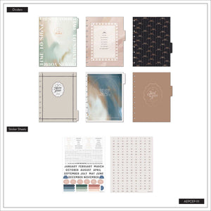 Happy Planner Modern Balance neutral dividers and coordinating sticker sheets