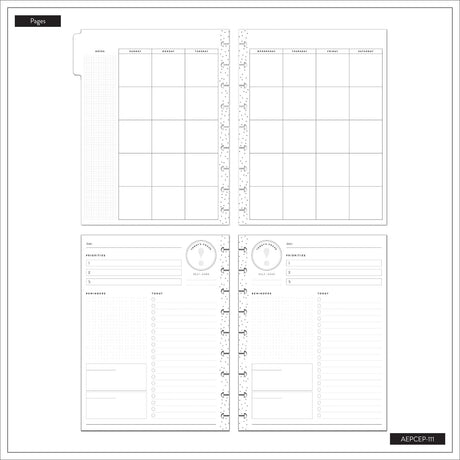 Modern Balance Classic calendar grids and structured Daily planning pages