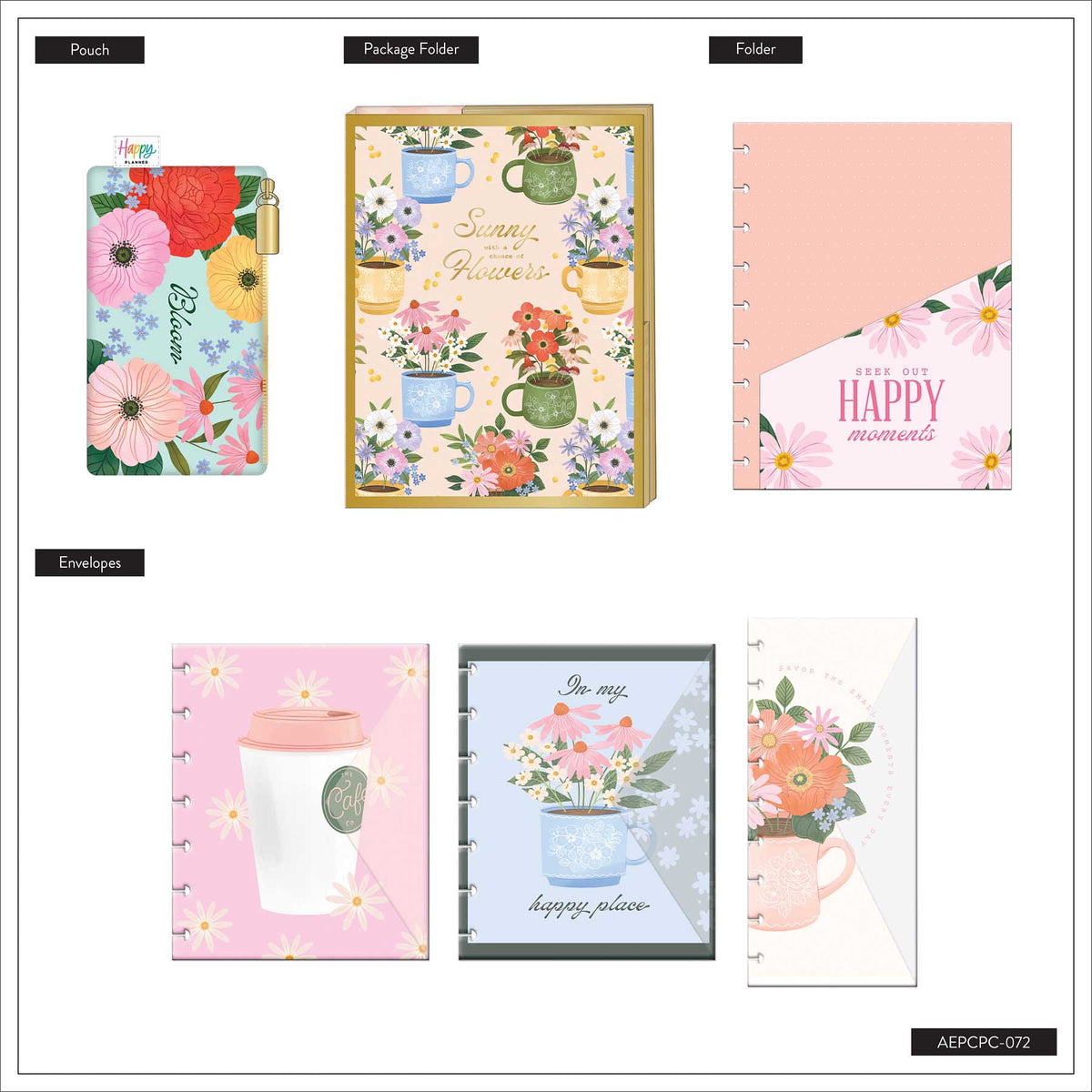 Petal Press floral pouch, folders and envelopes