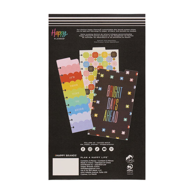 Happy Planner Optimistic Outlines Classic Dashboard