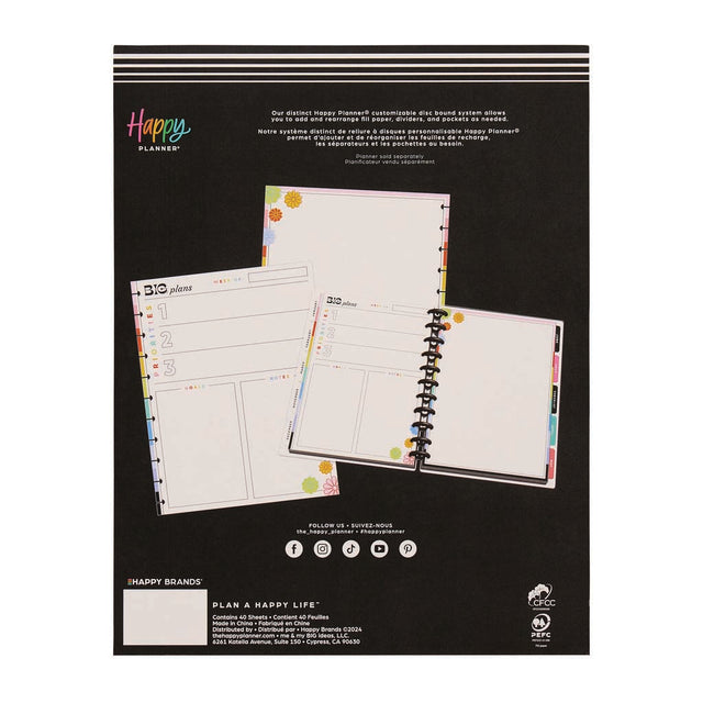 Happy Planner Optimistic Outlines Big Fill Paper - Dot Grid