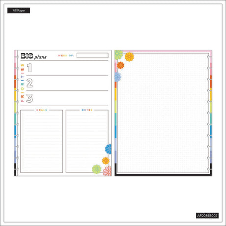 Happy Planner Optimistic Outlines Big Fill Paper - Dot Grid