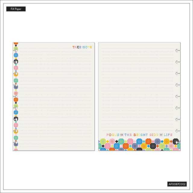 Happy Planner Happy Optimistic Outlines Classic Fill Paper - Lined