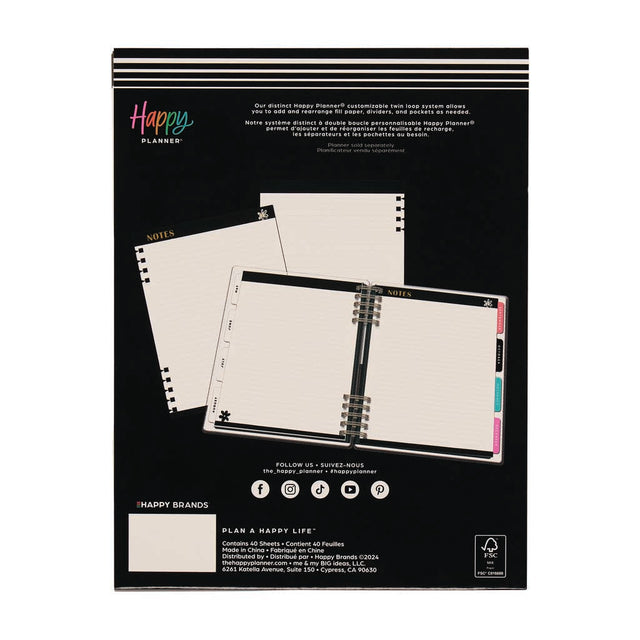 Happy Planner Mod Sketches Classic Fill Paper - Spiral Lined