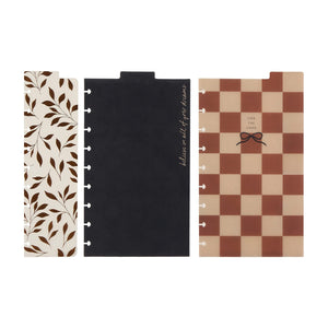 Happy Planner Modern Charm Classic Dashboard Set of four notebooks with different designs on a white background