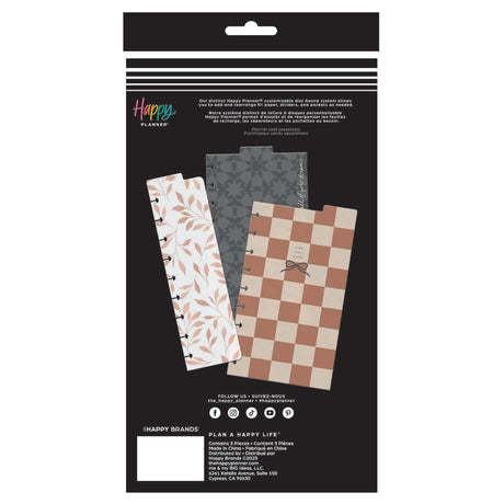 Packaging of three notebooks with different designs on a black background